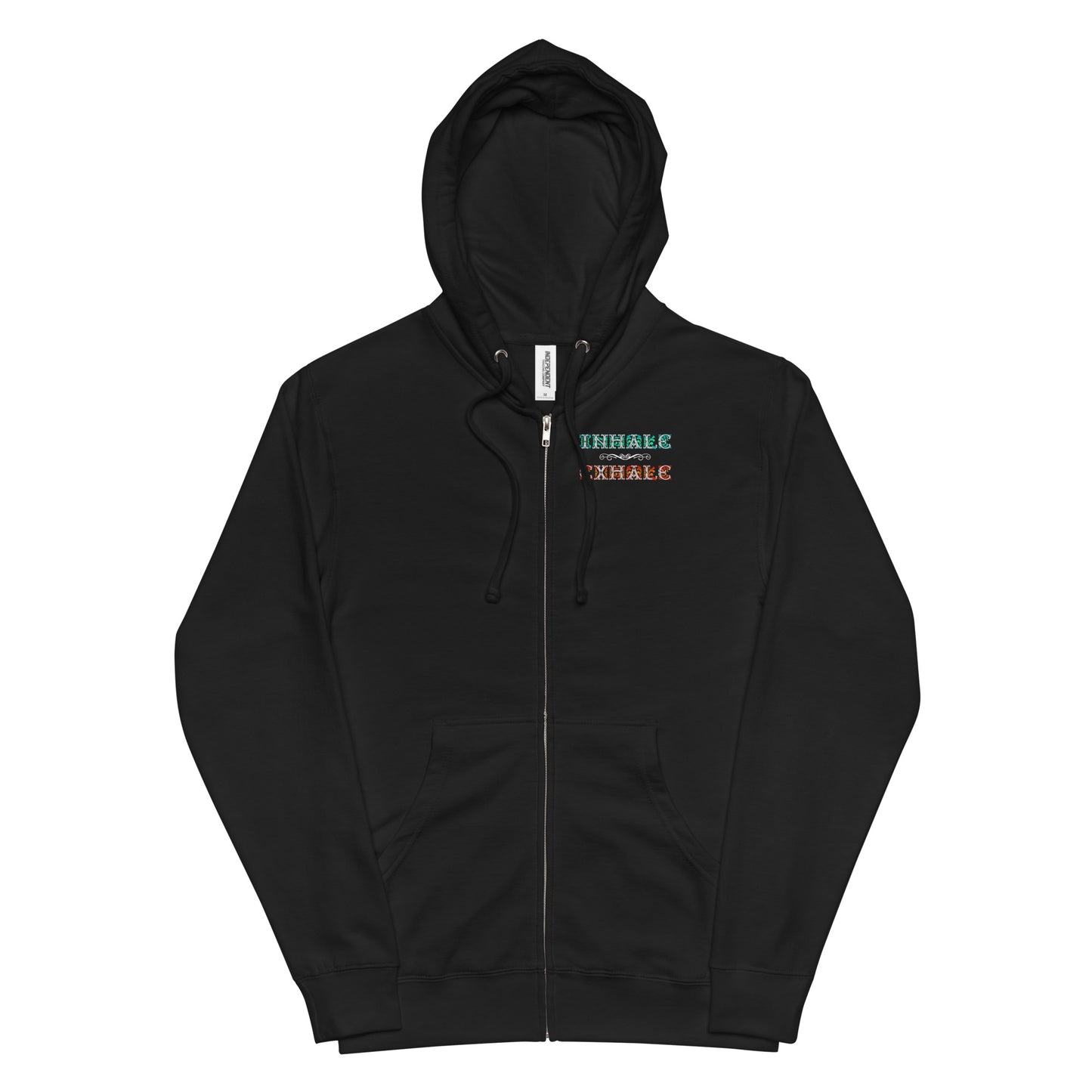 INHALE / EXHALE Unisex Fleece Zip Up Hoodie