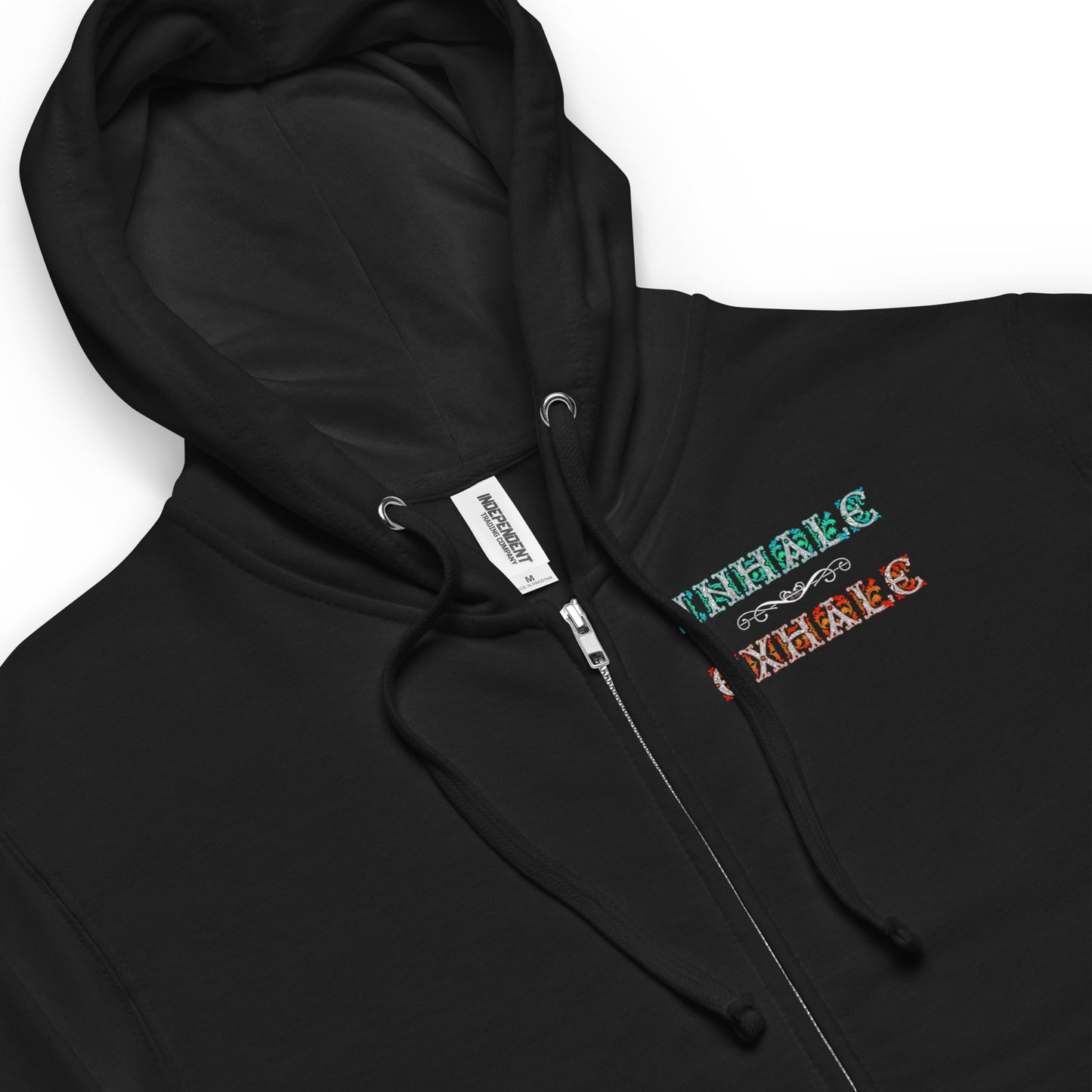 INHALE / EXHALE Unisex Fleece Zip Up Hoodie