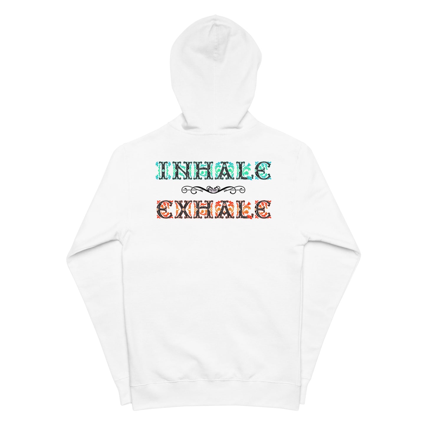 INHALE / EXHALE Unisex Fleece Zip Up Hoodie