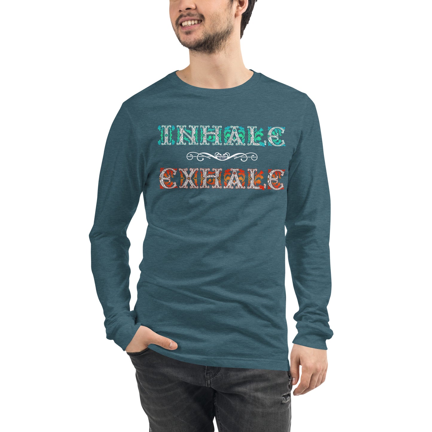 INHALE / EXHALE Unisex Premium Long Sleeve Tee