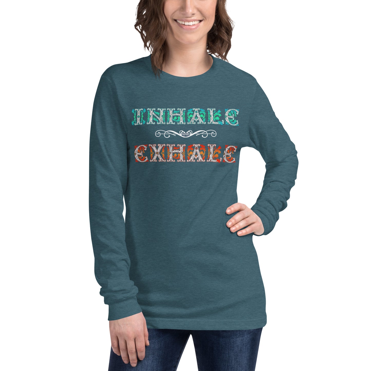 INHALE / EXHALE Unisex Premium Long Sleeve Tee