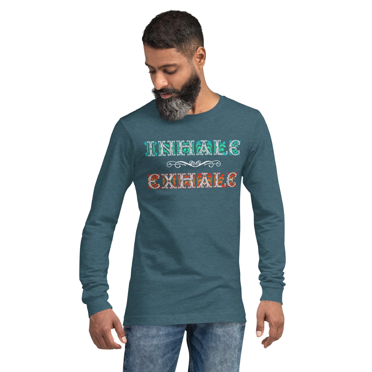 INHALE / EXHALE Unisex Premium Long Sleeve Tee