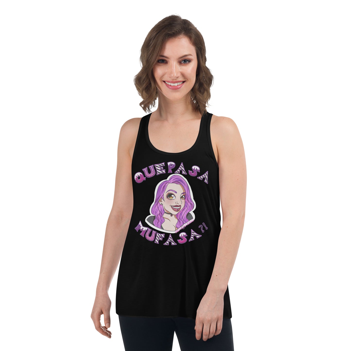 Que Pasa Mufasa?! Women's Flowy Racerback Tank